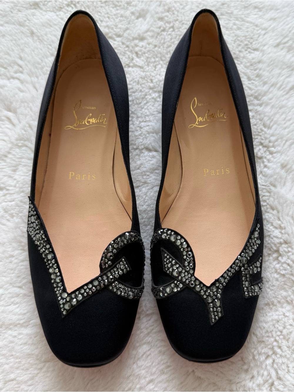 Christian Louboutin women flats with crystals size 36EU Authentic